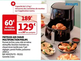 Auchan Philips friteuse air chaud multifonction offre