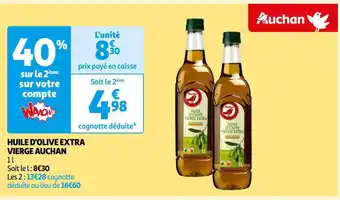Auchan Auchan huile d'olive extra vierge offre