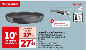 Auchan Tefal gamme à poignée amovible offre