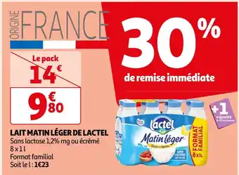 Auchan Lactel lait matin léger de lactel offre