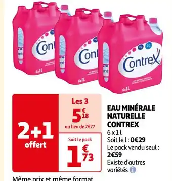 Auchan Contrex eau minérale naturelle offre