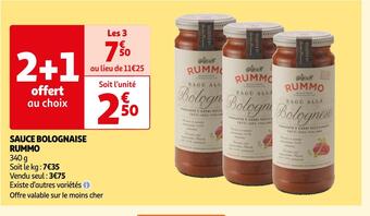Auchan Rummo sauce bolognaise offre