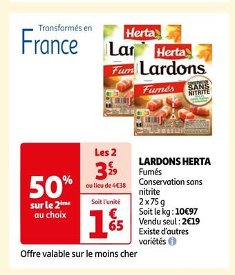 Auchan Herta lardons offre