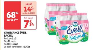 Auchan Supermarché Lactel croissance éveil offre