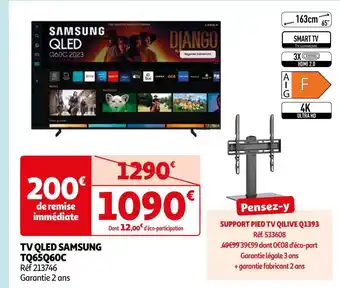 Auchan Samsung tv qled tq65q60c offre