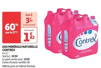 Auchan Supermarché Contrex eau minérale naturelle offre