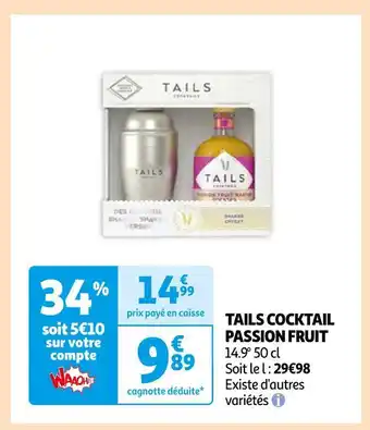 Auchan Tails tails cocktail passion fruit offre