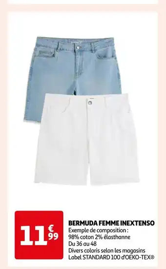 Auchan Inextenso bermuda femme offre