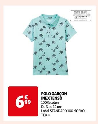 Auchan Inextenso polo garçon offre