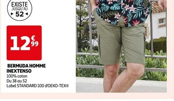 Auchan Inextenso bermuda homme offre