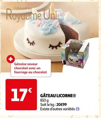 Auchan Gâteau licorne offre