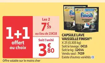 Auchan Supermarché Finish capsule lave vaisselle (1) offre