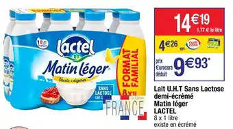 Cora x Carrefour Lactel lait u.h.t sans lactose demi-écrémé offre