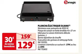 Auchan Somagic plancha électrique oliana offre