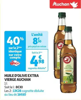 Auchan Supermarché Auchan huile d'olive extra vierge offre