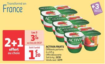 Auchan Supermarché Activia activia fruits offre