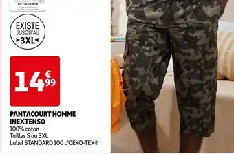 Auchan Inextenso pantacourt homme offre