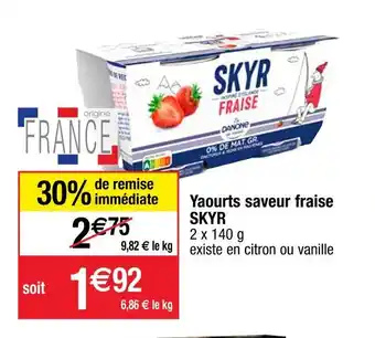 Cora x Carrefour Danone yaourts saveur fraise skyr offre