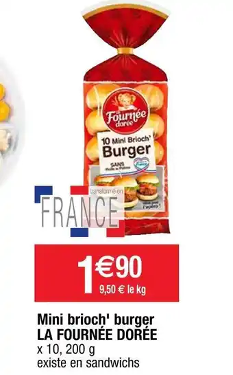 Cora x Carrefour La fournée dorée mini brioch' burger offre