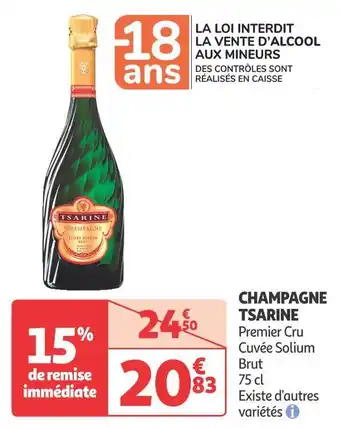 Auchan Supermarché Tsarine champagne offre
