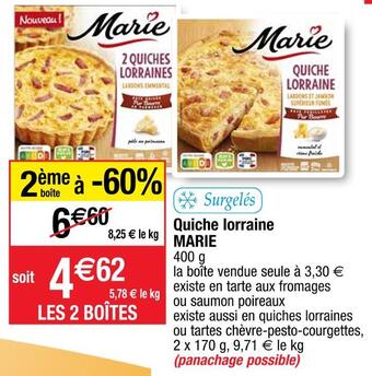 Cora x Carrefour Marie quiche lorraine offre