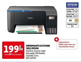 Auchan IMPRIMANTE ECOTANK 2811 EPSON offre