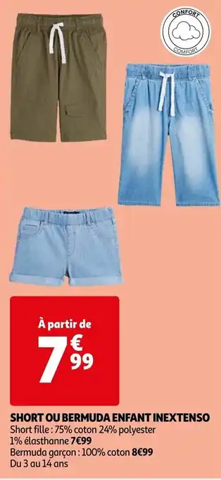 Auchan SHORT OU BERMUDA ENFANT INEXTENSO offre