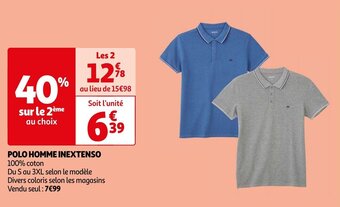 Auchan POLO HOMME INEXTENSO offre