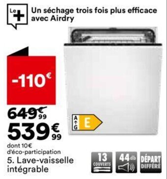 BUT Lave-vaisselle intégrable offre