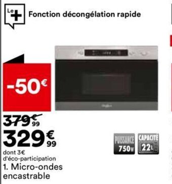 BUT Micro-ondes encastrable offre