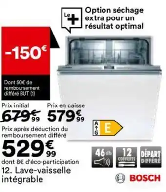 BUT Lave-vaisselle intégrable offre