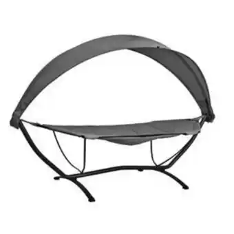 La Foir'Fouille Hamac avec toit sydney - 272 x l 113 x h 147 cm - gris - moorea offre