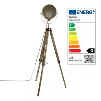 Lampadaire met/bois ebor bron h152