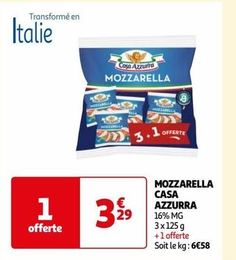 Auchan Mozzarella casa azzurra offre