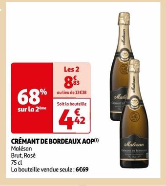 Auchan Crémant de bordeaux aop offre