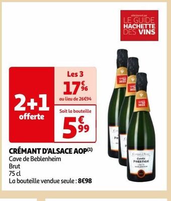 Auchan Crémant d'alsace aop offre