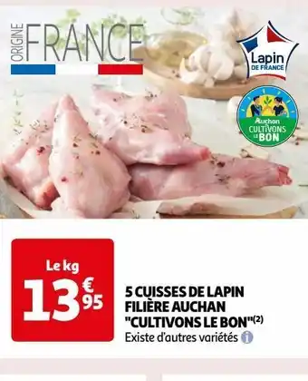 Auchan 5 cuisses de lapin filière auchan cultivons le bon offre