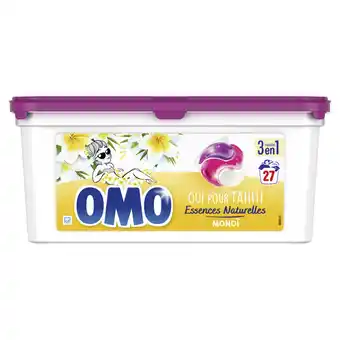 Auchan Supermarché Lessive capsule 3 en 1 monoï blanc omo offre