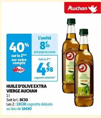 Auchan Huile d'olive extra vierge auchan offre