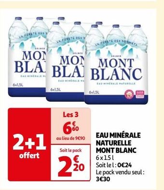 Auchan Eau minérale naturelle mont blanc offre