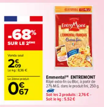 Carrefour Market Emmental Entremont offre