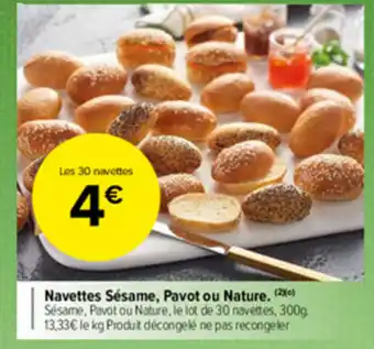 Carrefour Market Navettes Sésame Pavot ou Nature offre