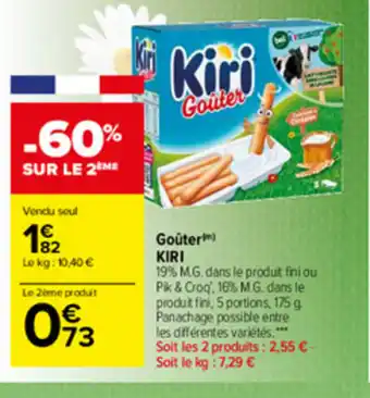 Carrefour Market Goûter Kiri offre