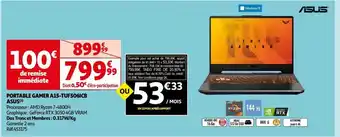Auchan Portable gamer a15-tuf506icb asus offre