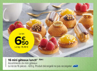16 mini gâteaux lunch