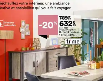 BUT Buffet 4 portes/ 1 tiroir L.224 offre