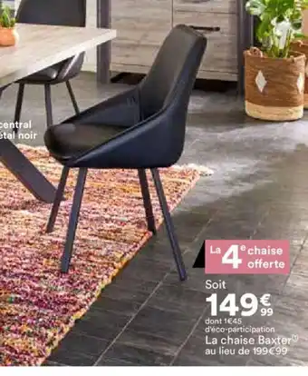 BUT La chaise Baxter au lieu de 199€99 offre