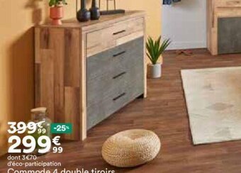 BUT Commode 4 double tiroirs offre