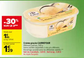 Carrefour Market Crème glacée Carrefour offre