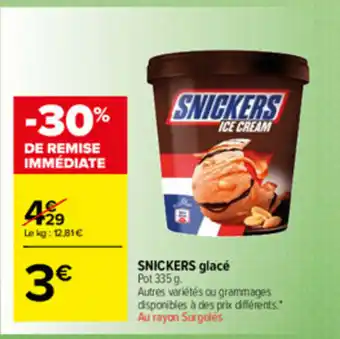 Carrefour Market Snickers glacé offre